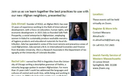 New Afghan Neighbors Program Offers a Series of Afghan Cultural Orientations for Providers